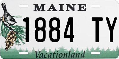 ME license plate 1884TY