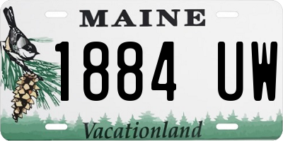 ME license plate 1884UW