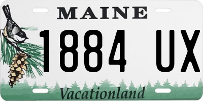 ME license plate 1884UX