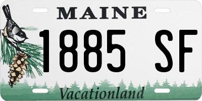 ME license plate 1885SF