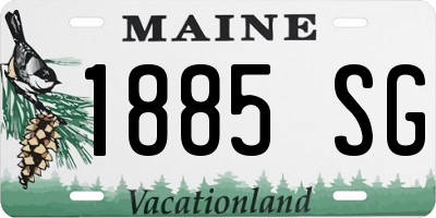 ME license plate 1885SG