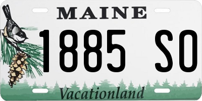 ME license plate 1885SO