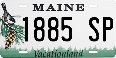 ME license plate 1885SP