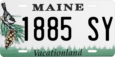 ME license plate 1885SY