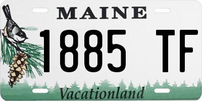 ME license plate 1885TF