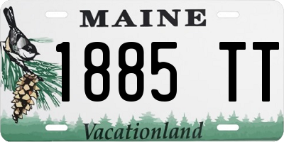 ME license plate 1885TT
