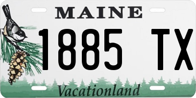 ME license plate 1885TX