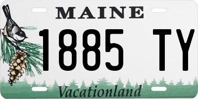 ME license plate 1885TY