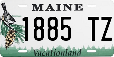 ME license plate 1885TZ