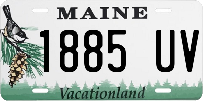 ME license plate 1885UV