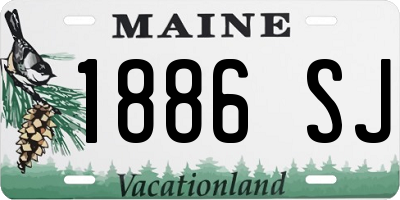 ME license plate 1886SJ