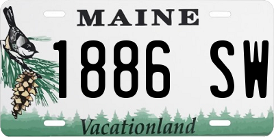 ME license plate 1886SW