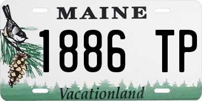 ME license plate 1886TP