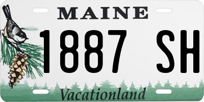 ME license plate 1887SH