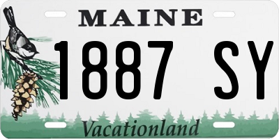 ME license plate 1887SY