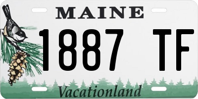 ME license plate 1887TF