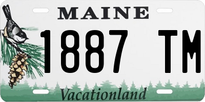 ME license plate 1887TM