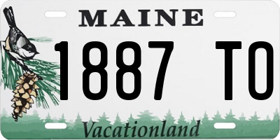 ME license plate 1887TO