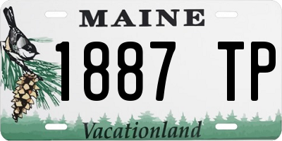 ME license plate 1887TP