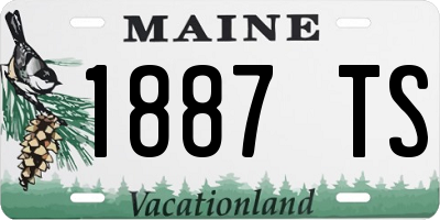 ME license plate 1887TS