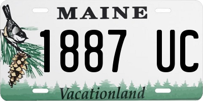 ME license plate 1887UC