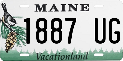 ME license plate 1887UG