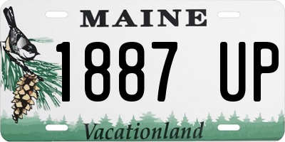 ME license plate 1887UP