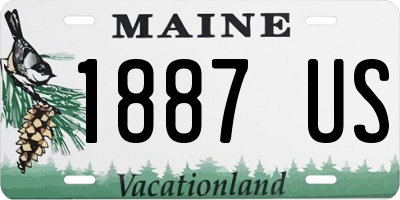 ME license plate 1887US