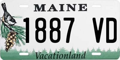 ME license plate 1887VD