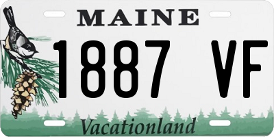 ME license plate 1887VF