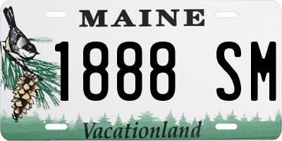 ME license plate 1888SM