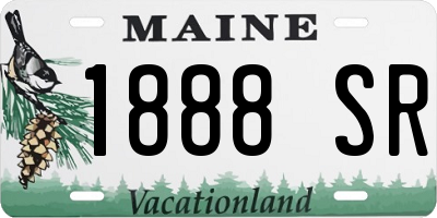 ME license plate 1888SR