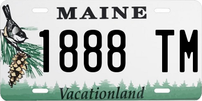 ME license plate 1888TM