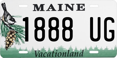 ME license plate 1888UG