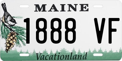 ME license plate 1888VF