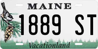 ME license plate 1889ST