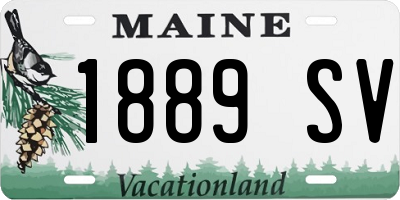 ME license plate 1889SV