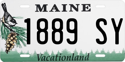 ME license plate 1889SY