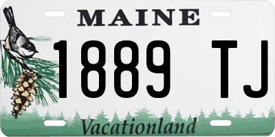 ME license plate 1889TJ