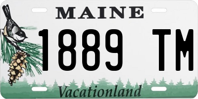 ME license plate 1889TM