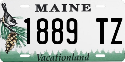 ME license plate 1889TZ