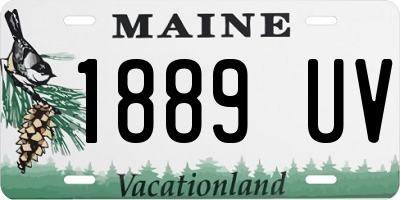 ME license plate 1889UV