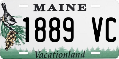 ME license plate 1889VC