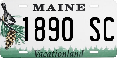 ME license plate 1890SC