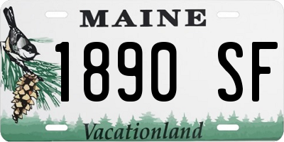 ME license plate 1890SF