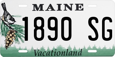 ME license plate 1890SG