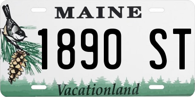 ME license plate 1890ST