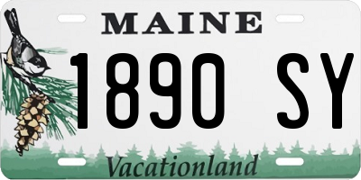 ME license plate 1890SY