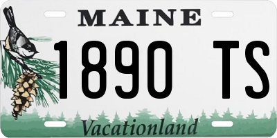 ME license plate 1890TS