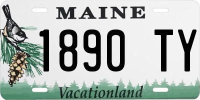 ME license plate 1890TY